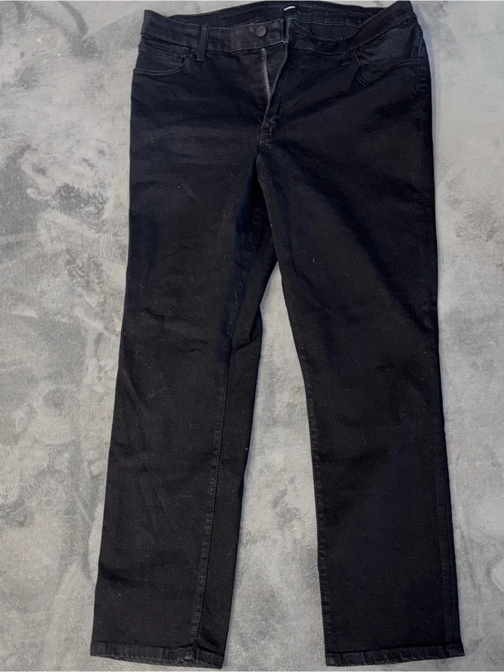 Express Men’s Black Denim Jeans Size 36x30 Straight Slim Leg